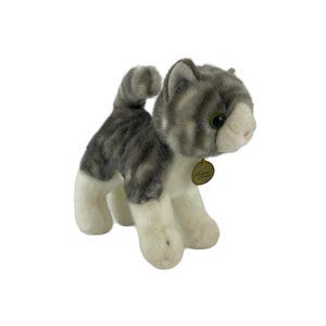 Aurora Miyoni Kitty Cat Plush Tabby Gray Striped 9 Inch Stuffed Animal Toy